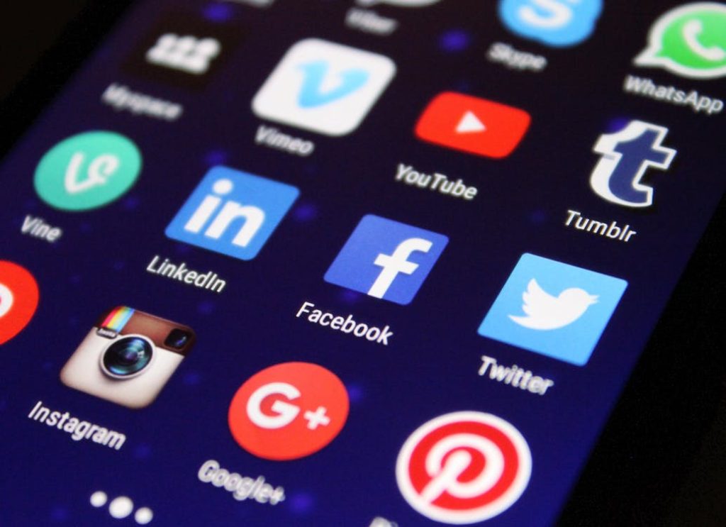 Apps on a phone screen