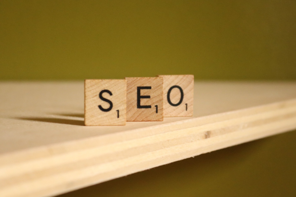 SEO Spelled Out From Wooden Blocks