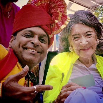 Makarand - with legendary Yoga Teacher Tao Porchon-Lynch