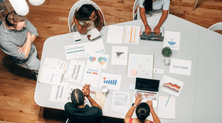 Marketing Agency Discussing Social Media Ads